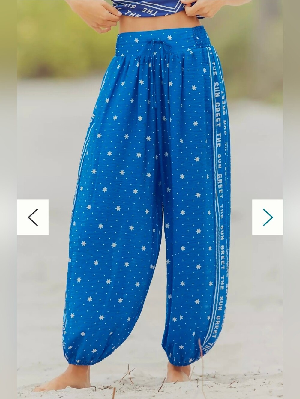 NEW!! Anthropologie Celandine Smocked Balloon Pants, Sz Med, NWT - Picture 1 of 4